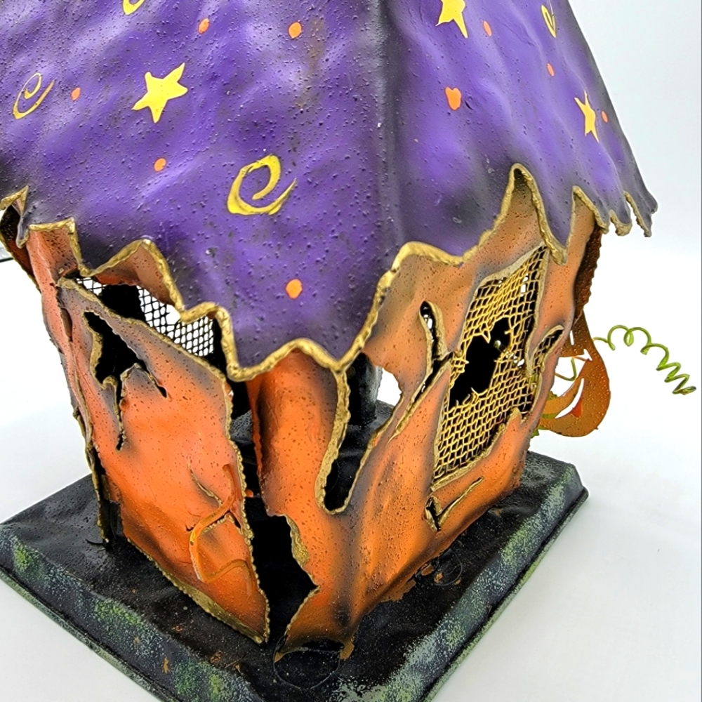 Vintage Halloween / Holiday Metal Haunted House Tea Light Decoration - Picture 11 of 14